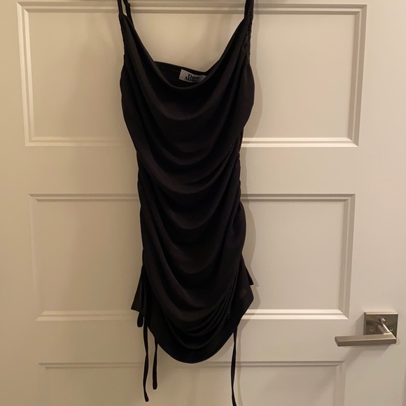 Tiger Mist Dresses & Skirts - Black draped mini dress